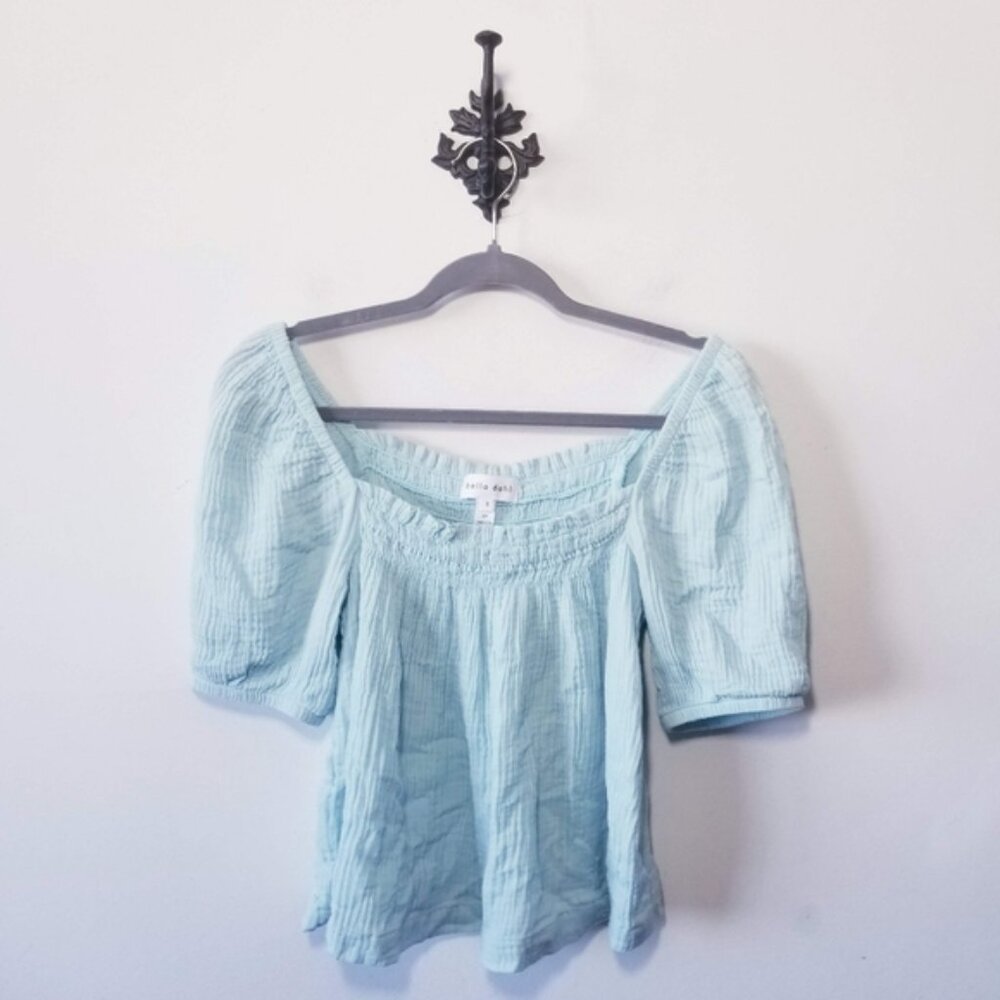 Bella Dahl Light Blue Textured Blouse